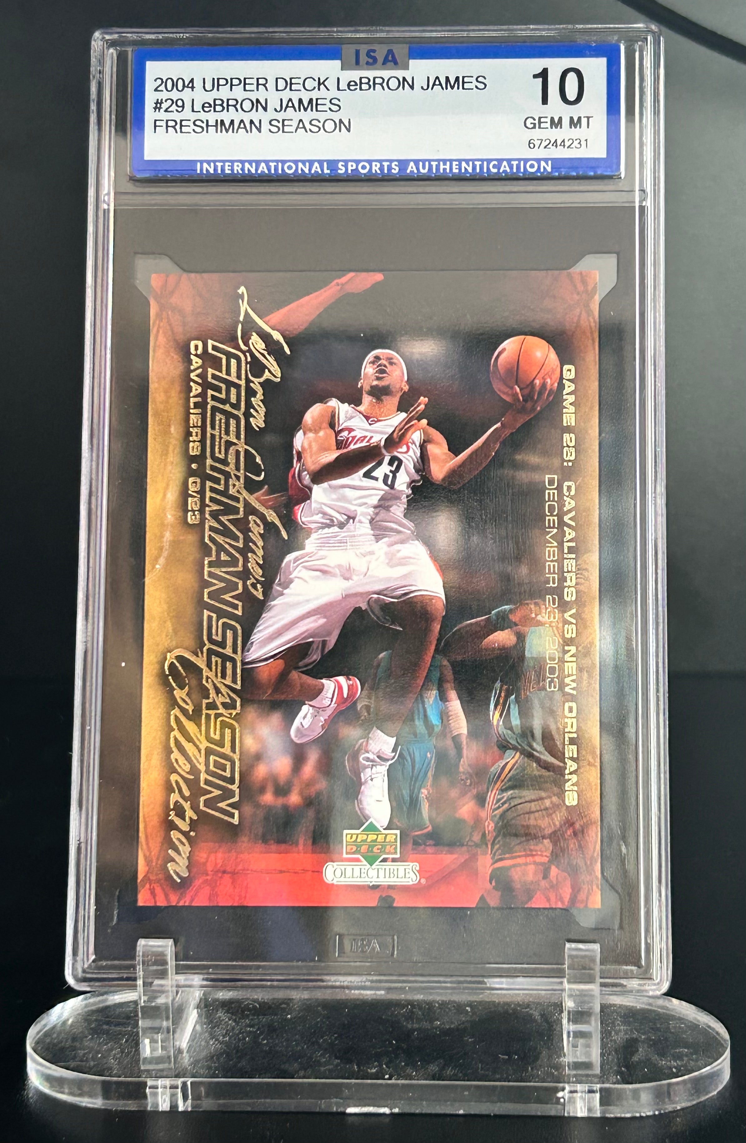 LeBron James 2004 Upper Deck #29 Freshman Season Gem Mint 10