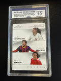 2024 Leaf Special Release Exclusive Legends Triple #ELE34 Alex Morgan / Lionel Messi / Mia Hamm CCG 10 front