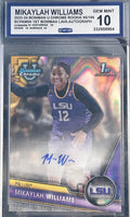 Mikaylah Williams 2023-24 Bowman U Chrome Rookie 95/199 Autograph Lava Holo