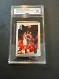 Michael Jordan Sticker 1998 UD International #125 MJ Stickers CCG graded 10