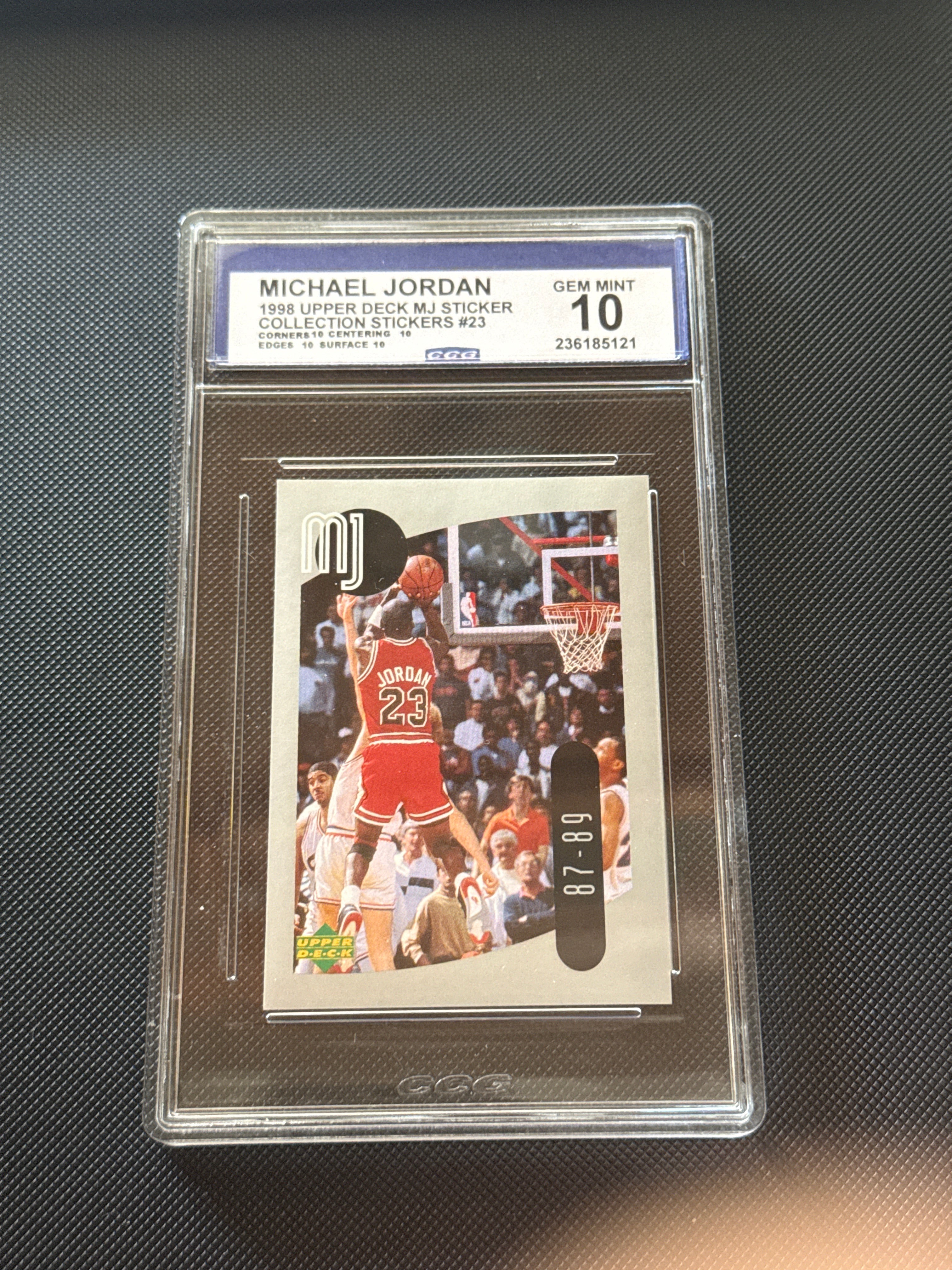 Michael Jordan Sticker #23 1998 Upper Deck Sticker Collection