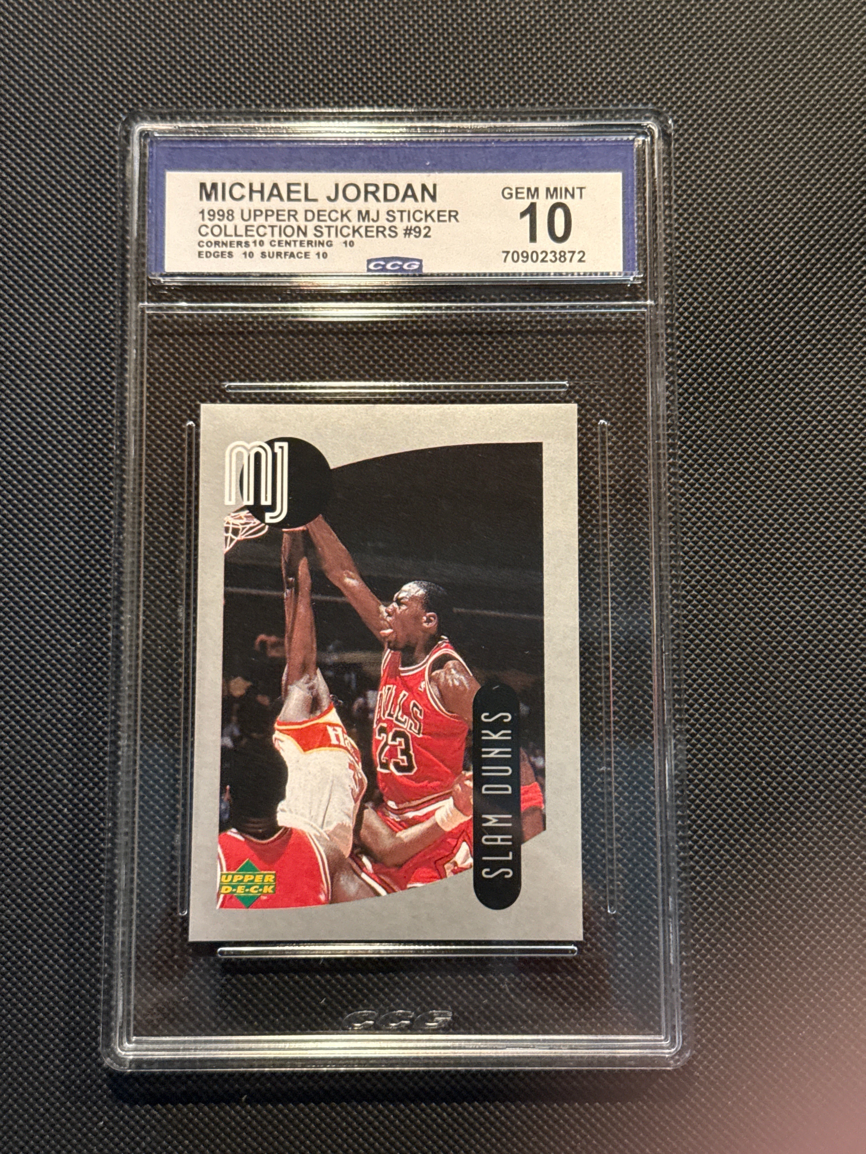 Michael Jordan 1998 UD Sticker #92