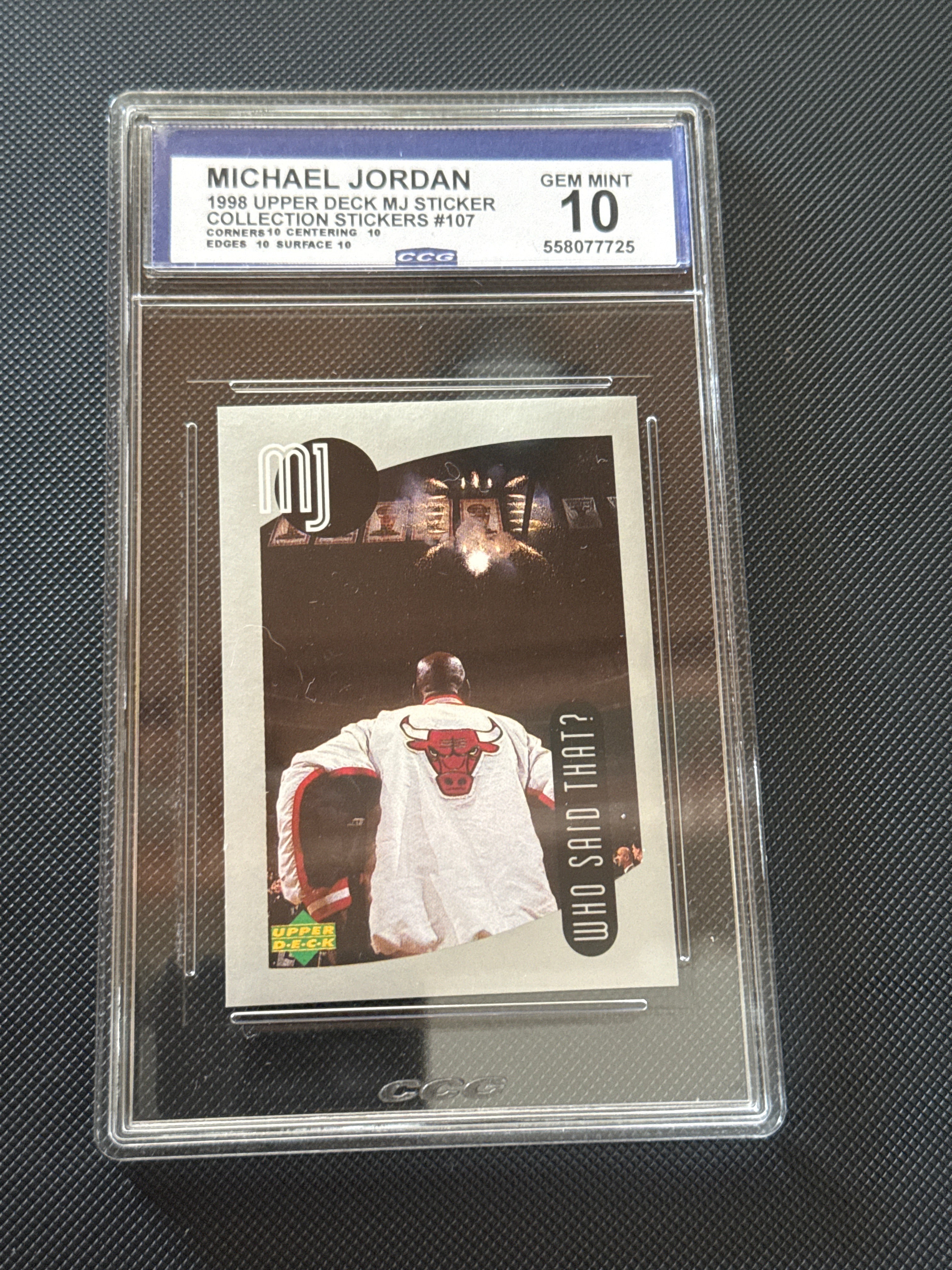 Michael Jordan Sticker 1998 UD MJ Sticker Collection Stickers #107