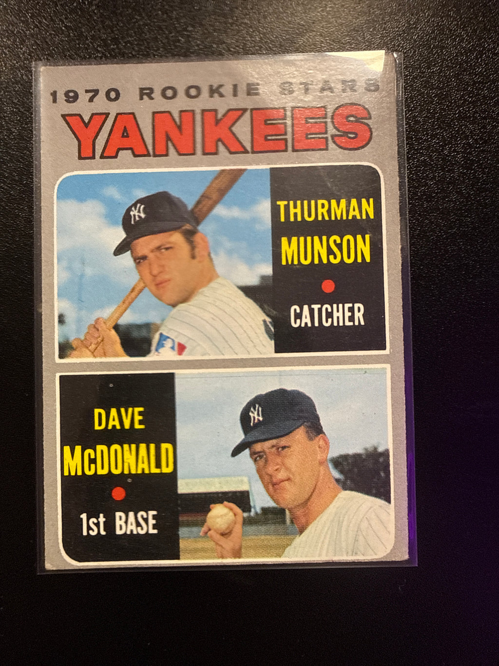 1970 Topps #189 Thurman Munson Rookie Card RC Yankees Rookie Stars front