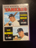 1970 Topps #189 Thurman Munson Rookie Card RC Yankees Rookie Stars front