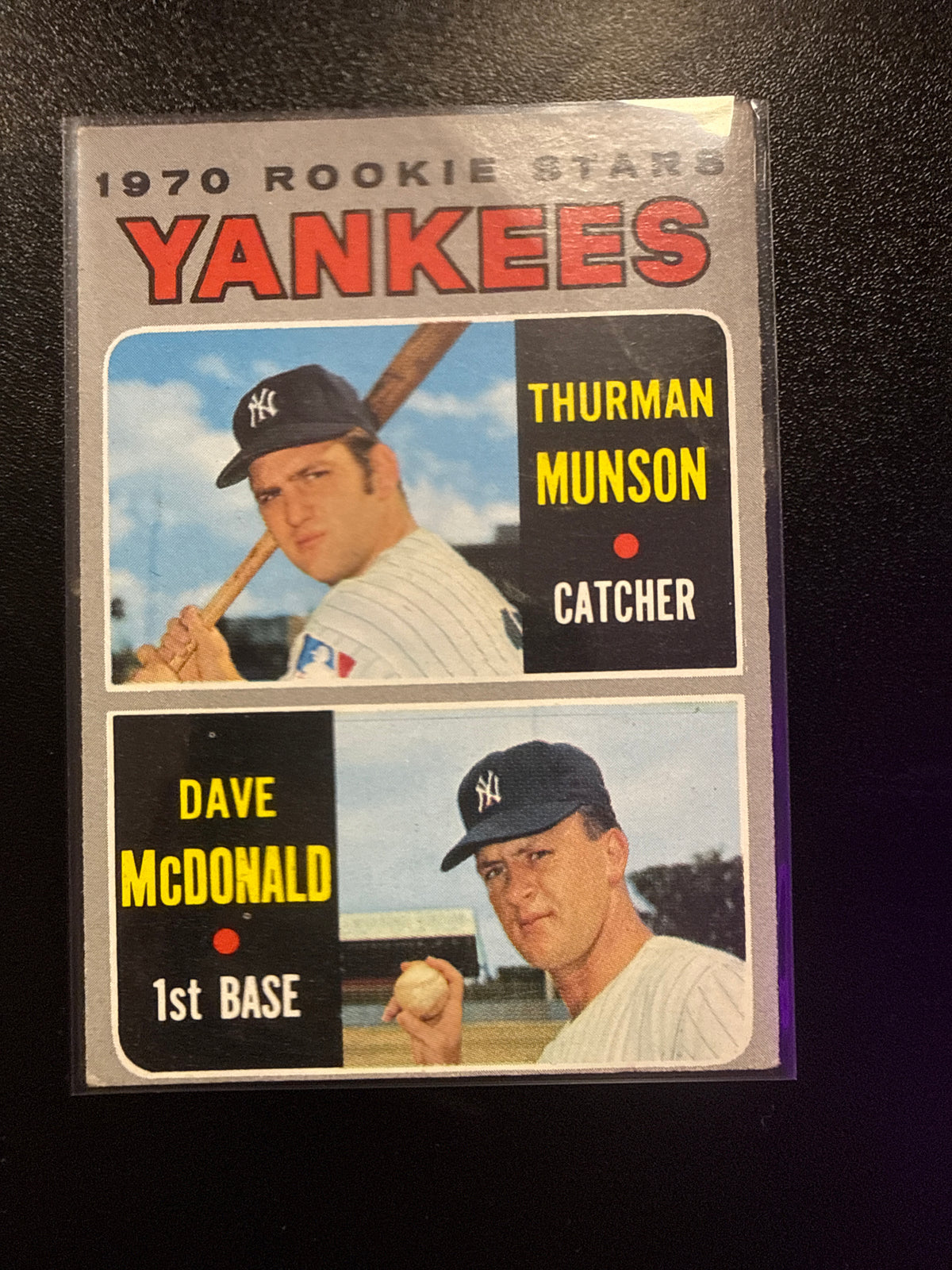 1970 Topps #189 Thurman Munson Rookie Card RC Yankees Rookie Stars front