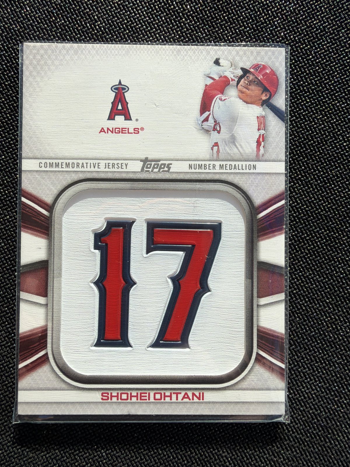 2022 Topps Series One Shohei Ohtani Jersey Number Medallion JNM-SO front