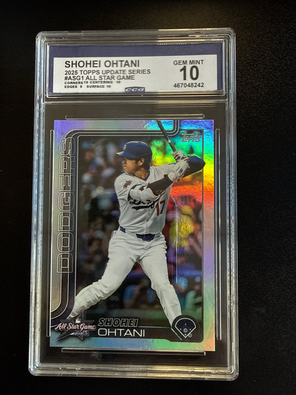 2025 Topps Update All-Star Game #ASG-1 Shohei Ohtani Los Angeles Dodgers CCG 10 front
