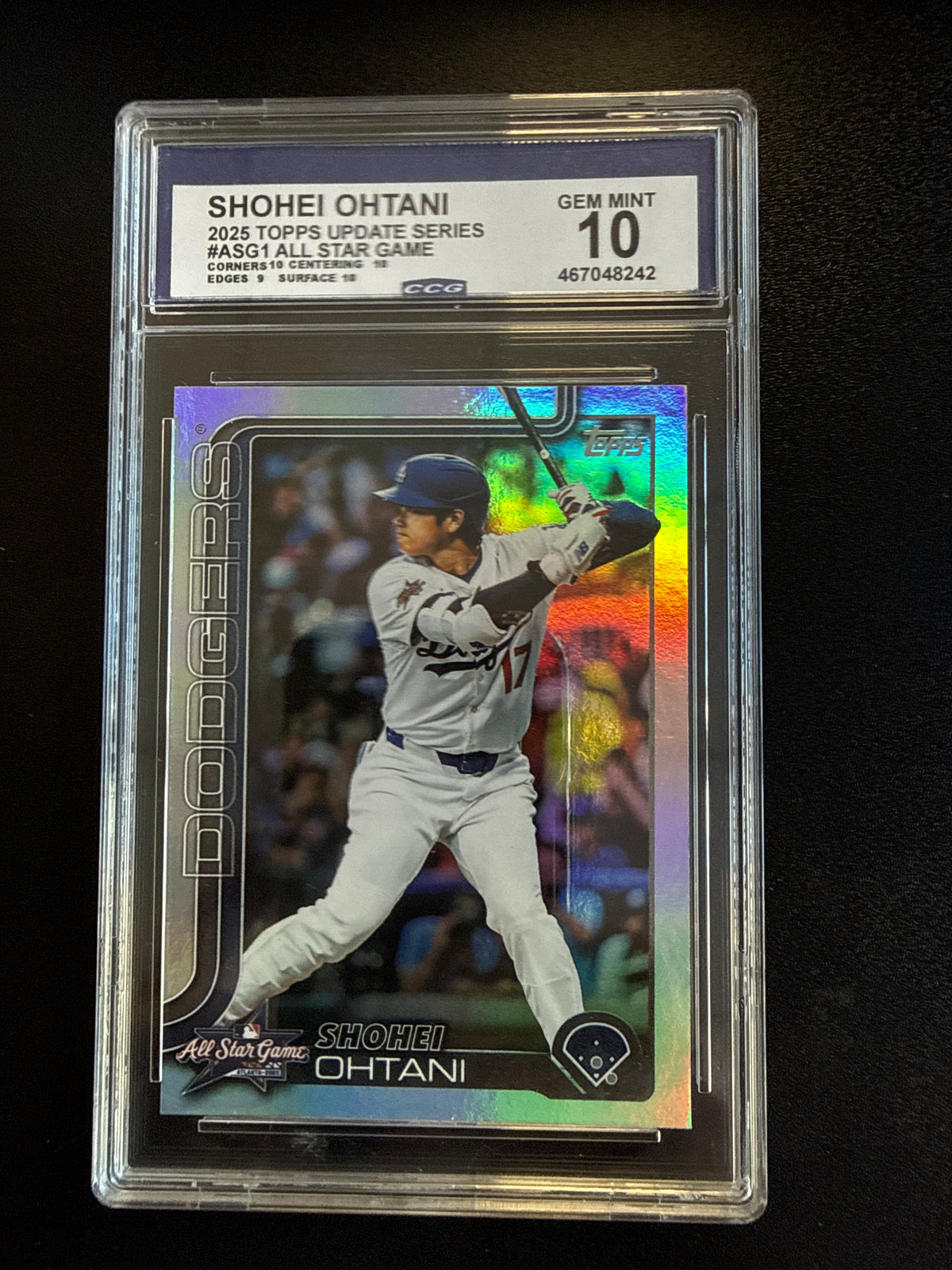 2025 Topps Update All-Star Game #ASG-1 Shohei Ohtani Los Angeles Dodgers CCG 10 front