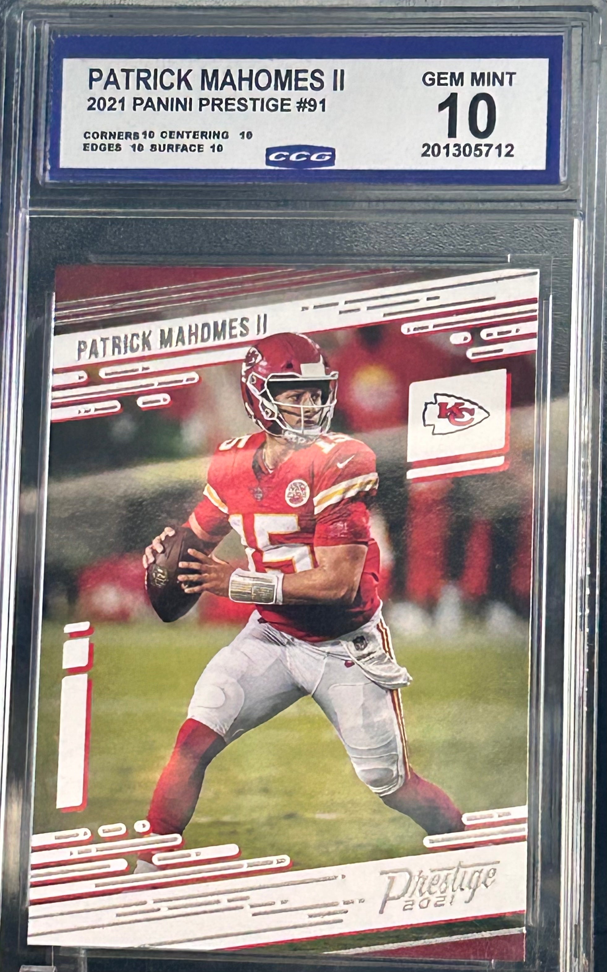Patrick Mahomes 2021 Panini Prestige #91 Gem Mint 10