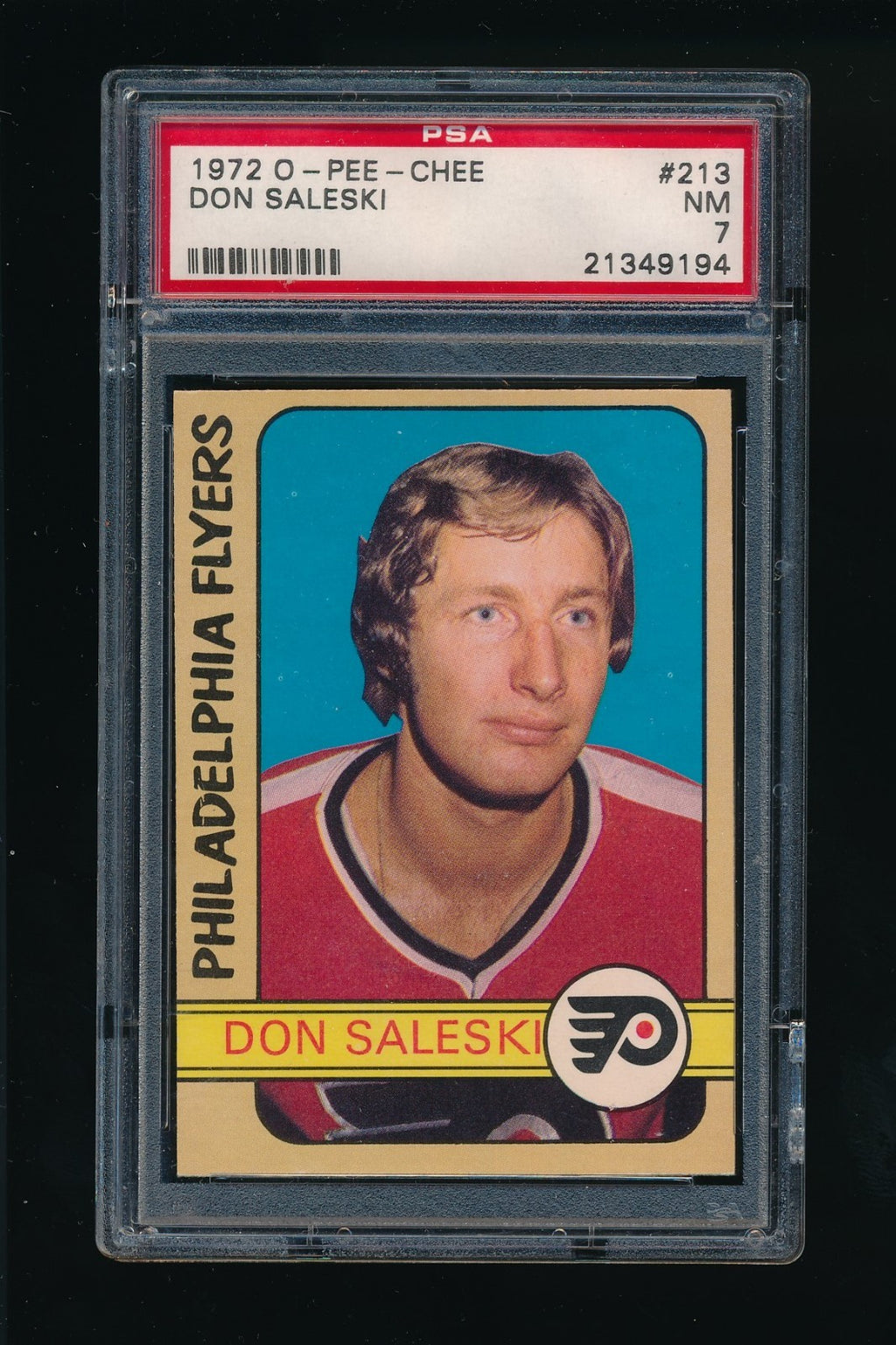 Reference back — 1972 O-Pee-Chee #213 Don Saleski PSA 7 (visual ref)