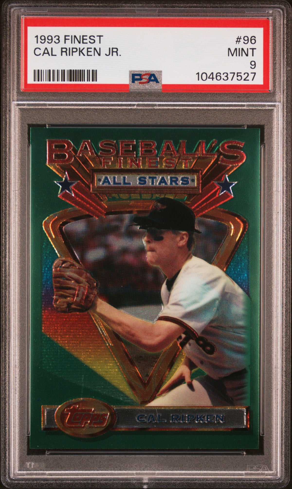 Cal Ripken Jr 1993 Topps Finest #96 PSA 9 - PSA cert 104637527 front