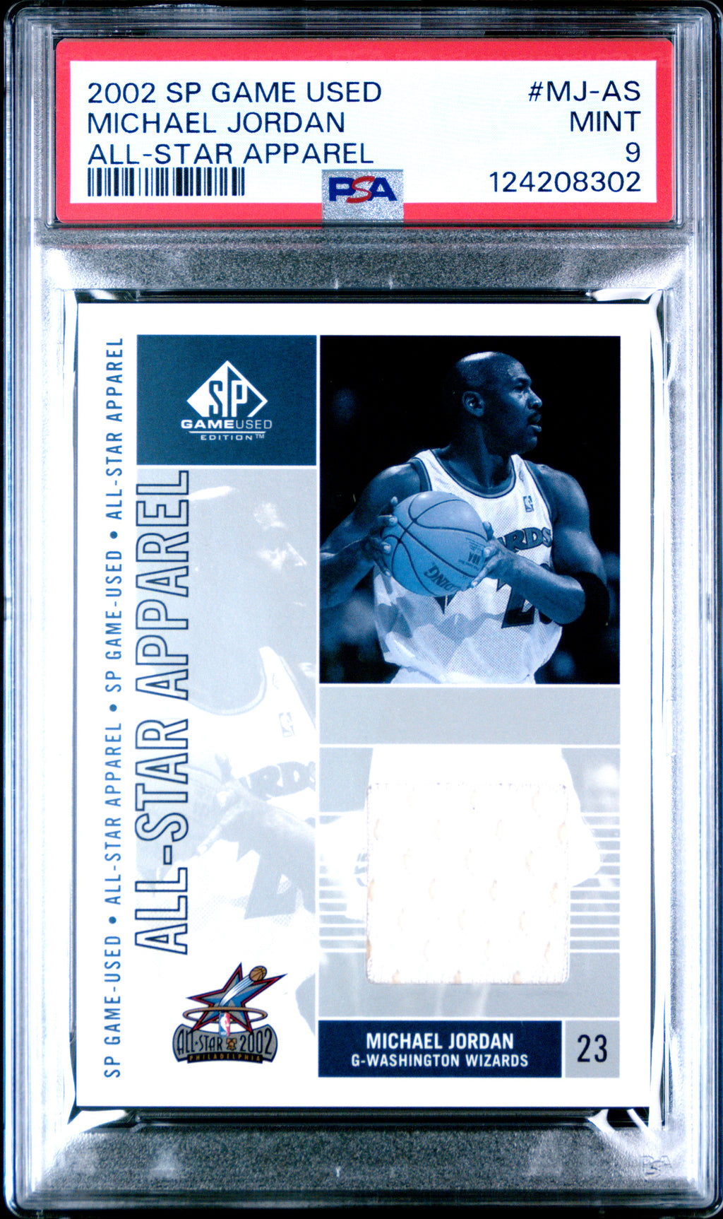 PSA cert 124208302 front — Michael Jordan #MJ-AS PSA 9