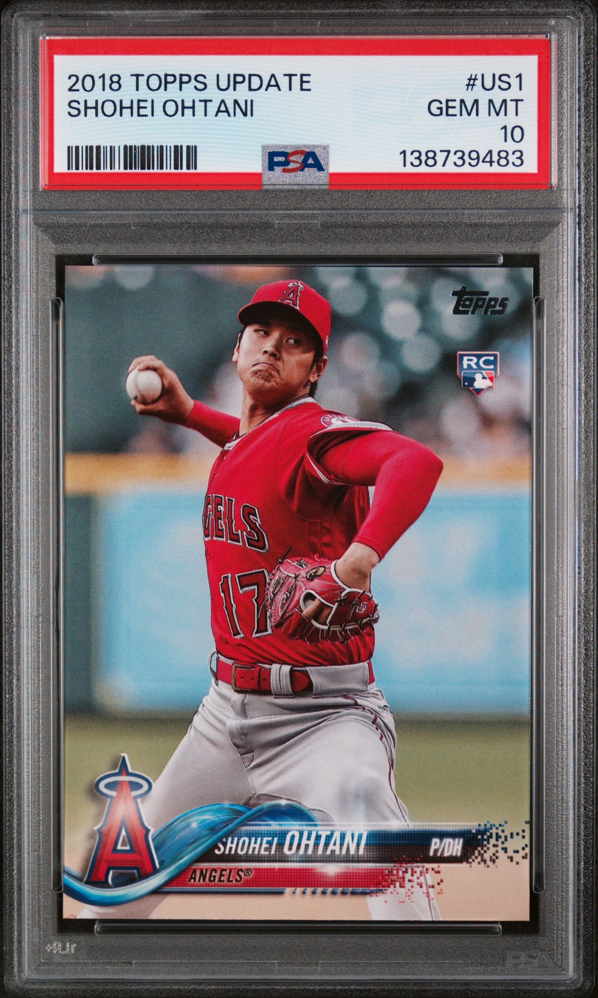 PSA cert 138739483 front — Shohei Ohtani #US1 PSA 10