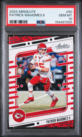 PSA cert 154497055 front — Patrick Mahomes II Absolute #50 PSA 10