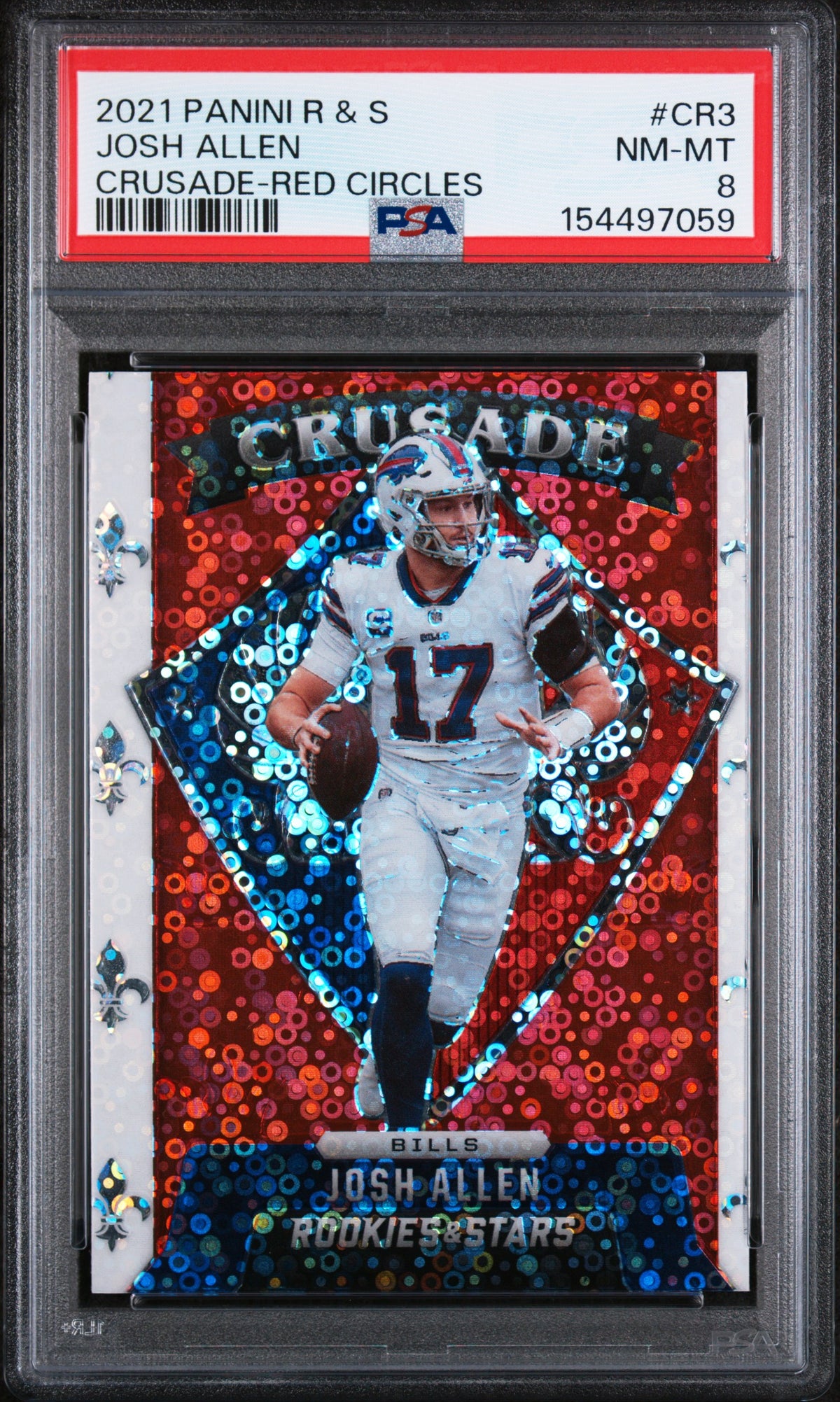 PSA cert 154497059 front — Josh Allen #CR3 Red Circles PSA 8