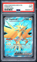 PSA cert 155044119 front — Zapdos ex #192 Ultra Rare PSA 9