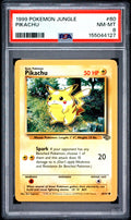 PSA cert 155044127 front — Jungle #60 Pikachu PSA 8