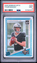 PSA cert 157663410 front — Tyler Shough #223 PSA 9