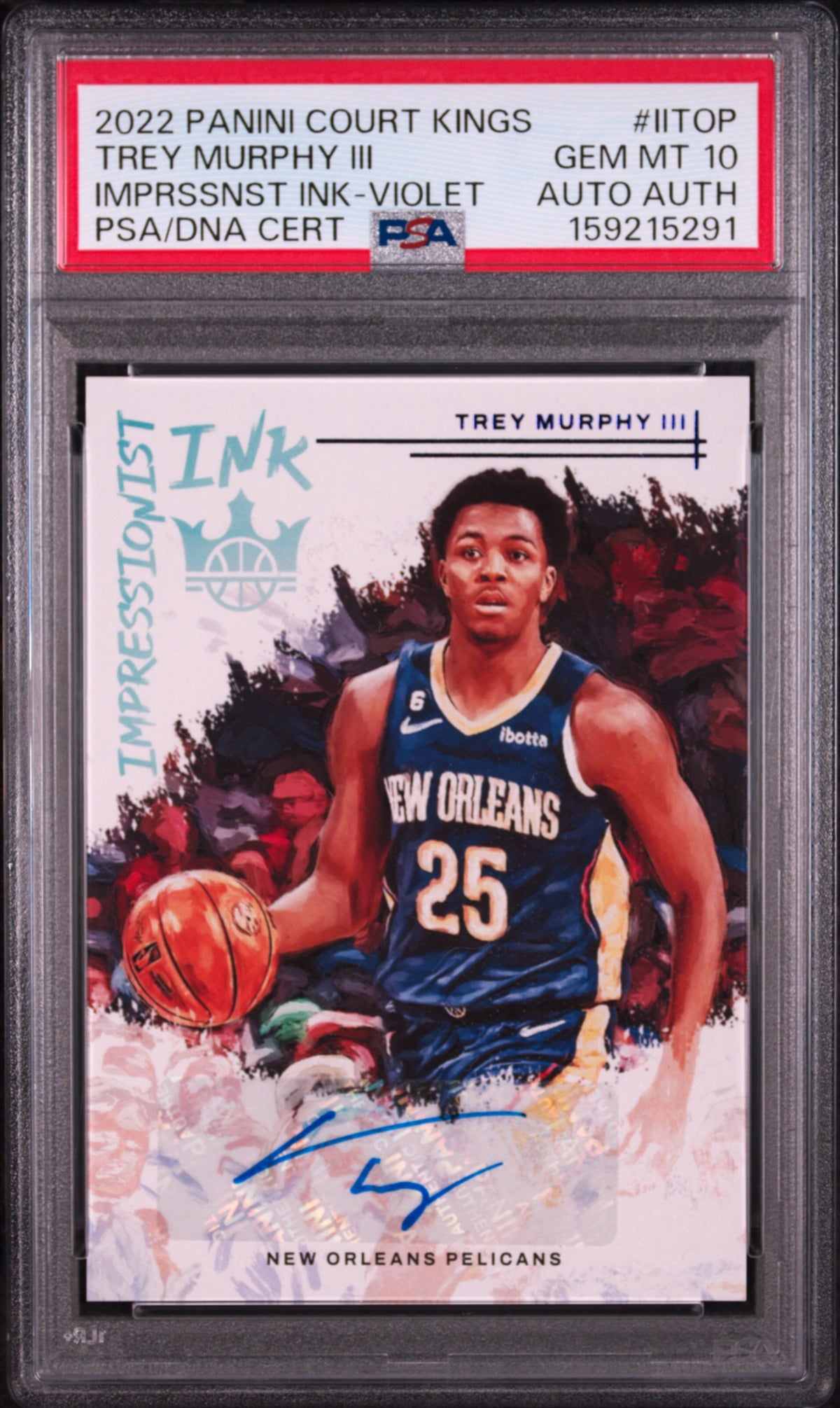 PSA cert 159215291 front — Trey Murphy III #II-TOP Violet /35 PSA 10