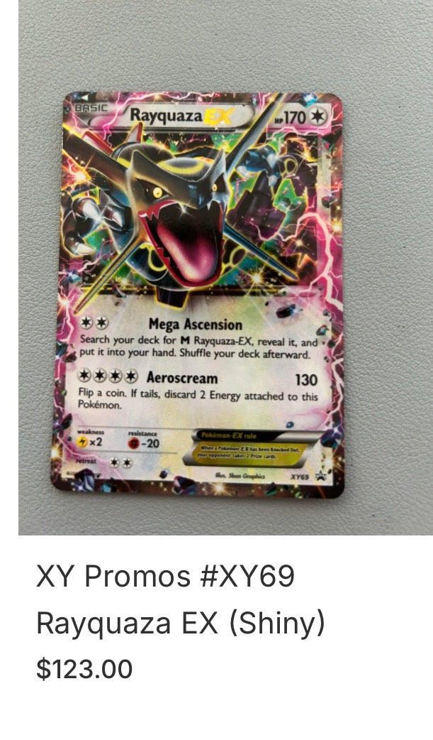XY Promos #XY69 Rayquaza EX (Shiny) Lightly Played (LP) — Steve photo