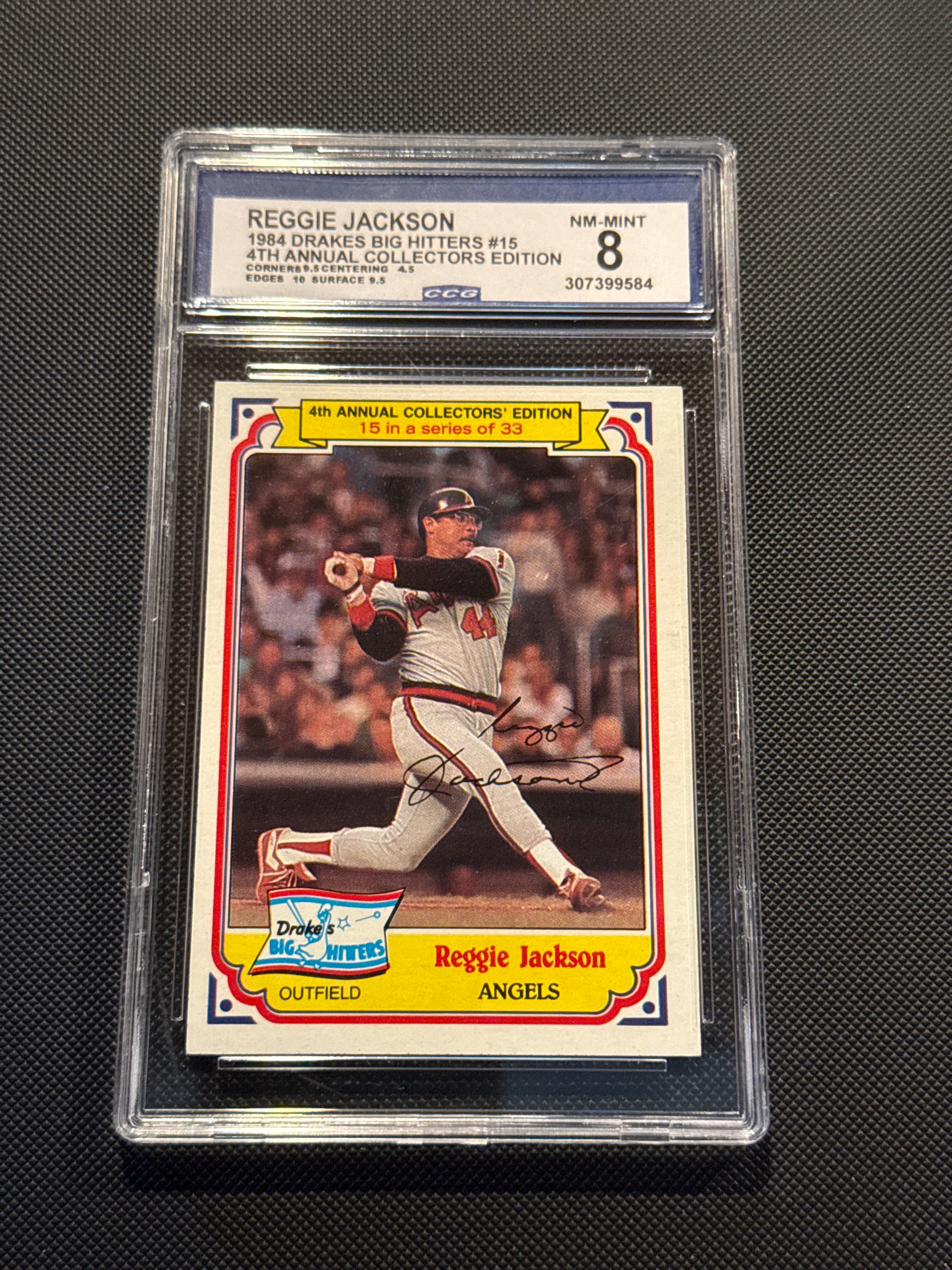 Reggie Jackson 1984 Drakes Big Hitters #15 4th Annual Collectors Edition