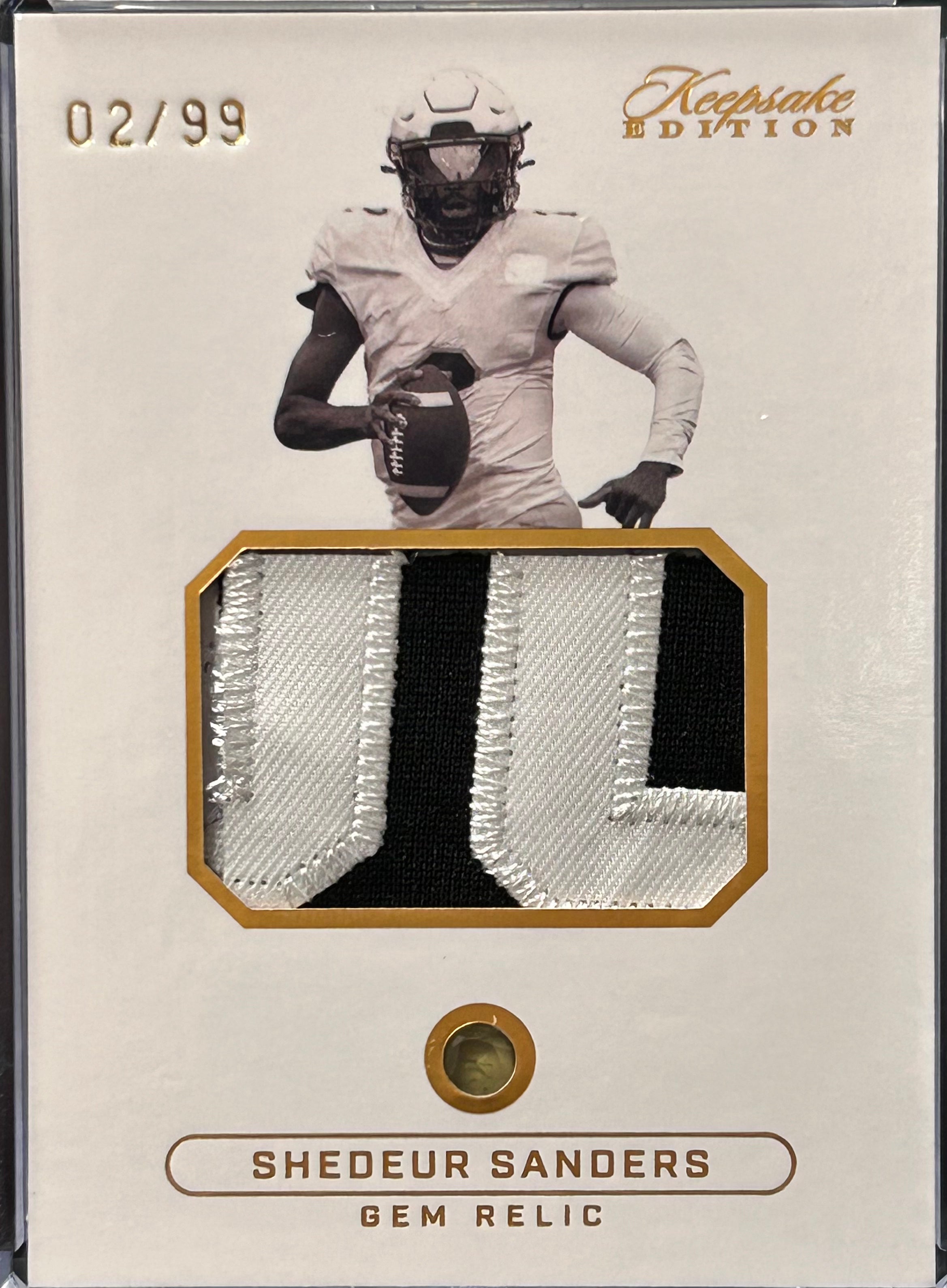 Shedeur Sanders 2024 Keepsake Sports #353 Gem Relic 02/99