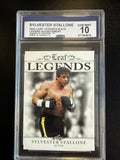 2023 Leaf Legends #LA15 Legend Achievement Sylvester Stallone CCG 10 front