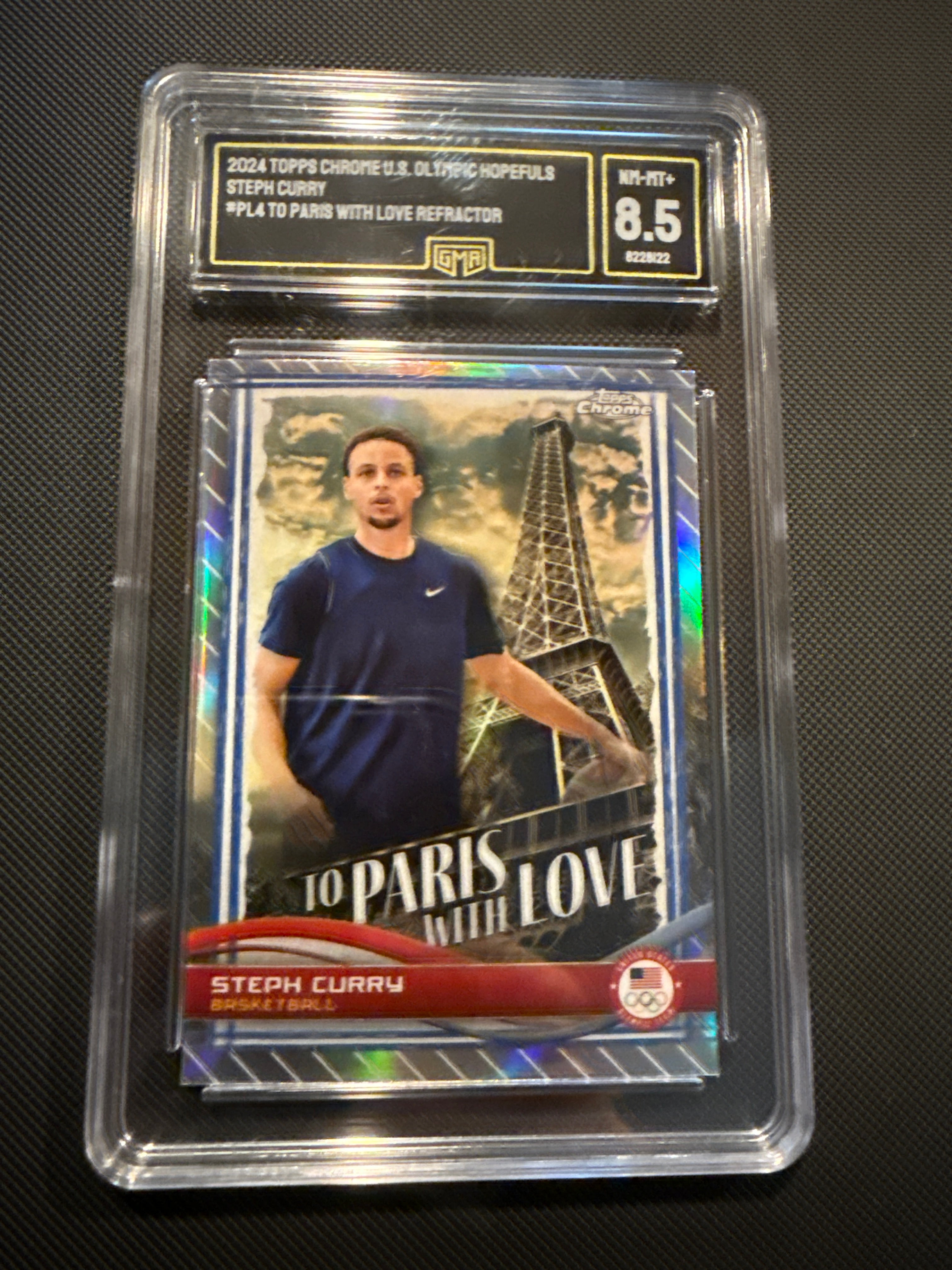 Steph Curry 2024 Topps Chrome US Olympic Hopefuls #PL4 To Paris with Love