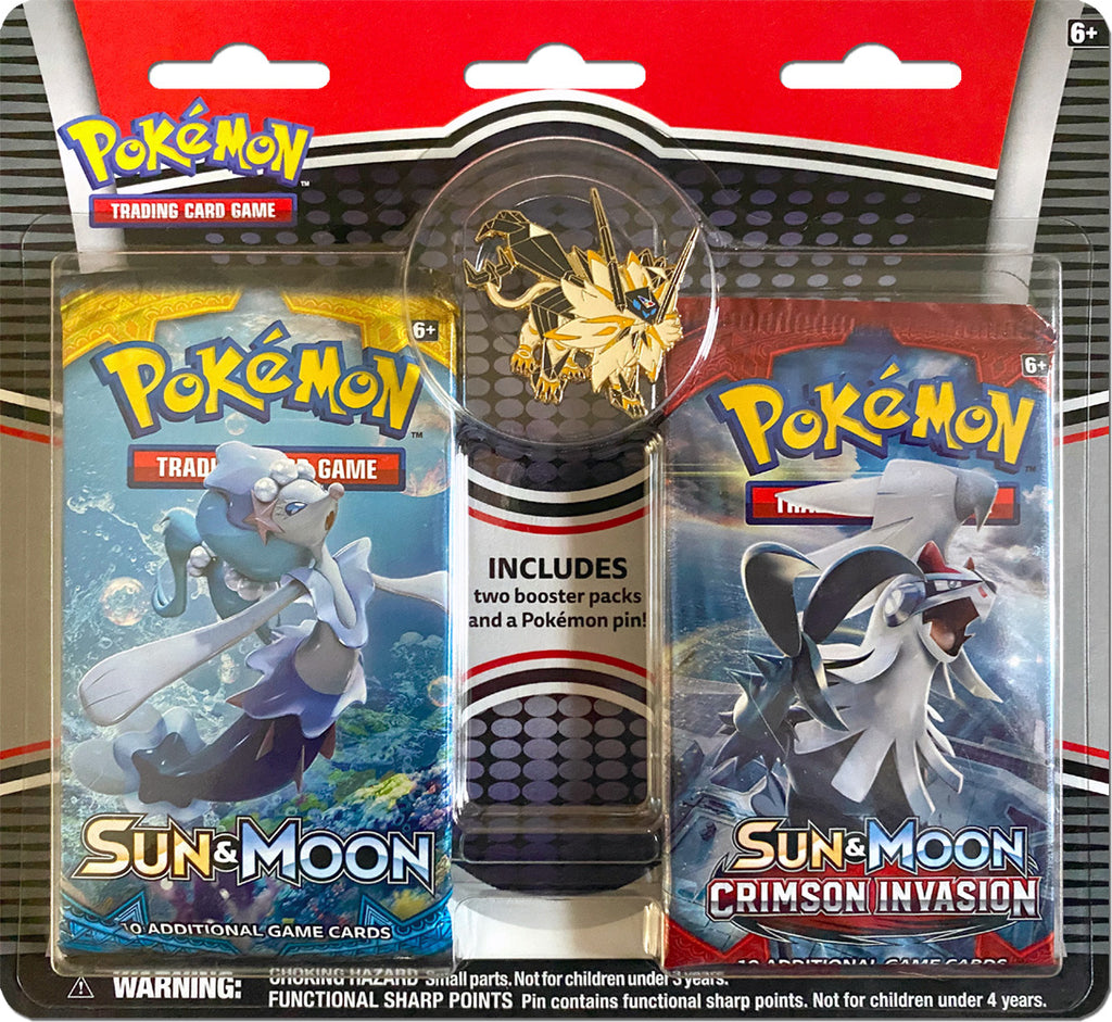 Pokemon Sun & Moon Dusk Mane Necrozma Pin 2-Pack Blister Sealed