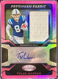 Tyler Warren 2025 Panini Certified #FBC-TWN Freshman Fabric Relic Auto Rookie Holo