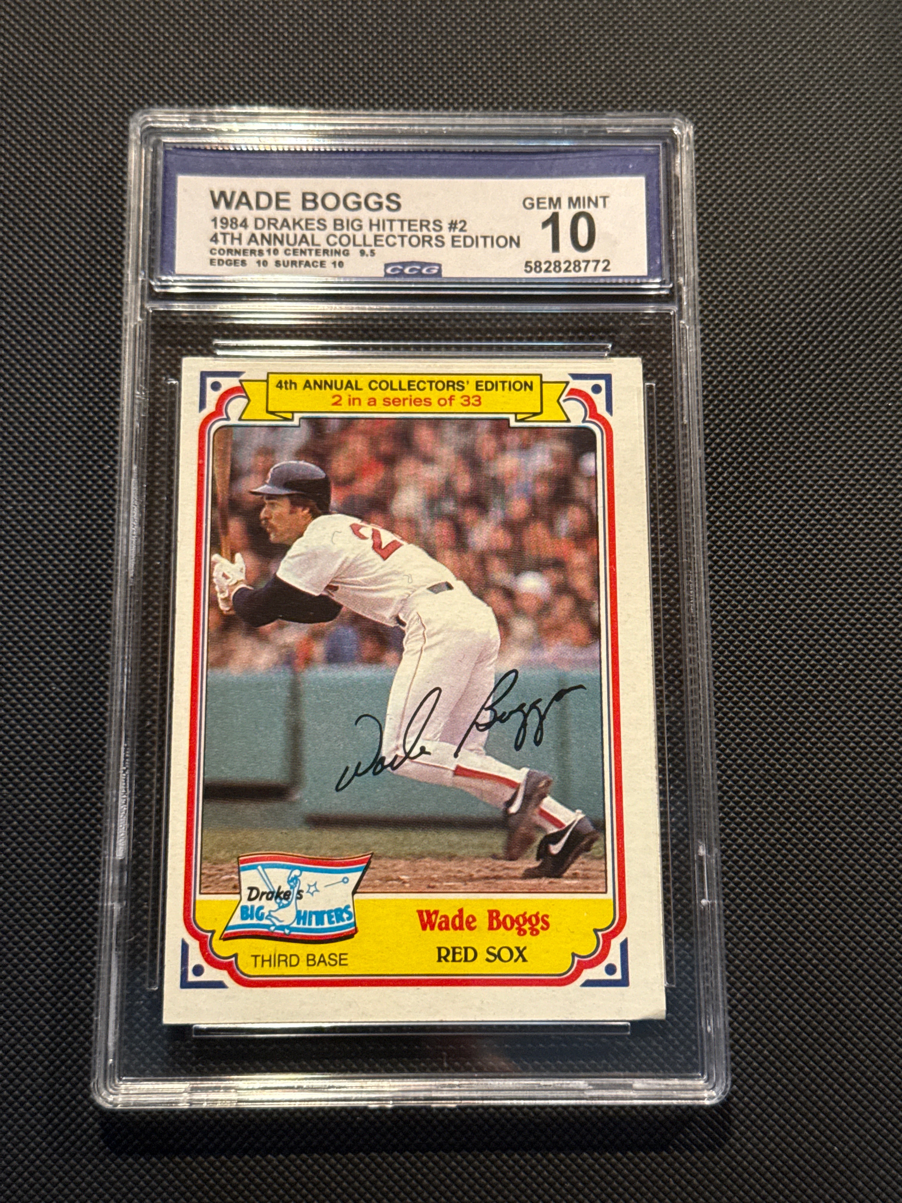 Wade Boggs 1984 Drakes Big Hitters #2 4th Annual Collectors Edition