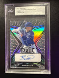 2022 Leaf Exotic 1/1 Bobby Witt Jr. Autographed Pre-Production Proof Prismatic Fish front
