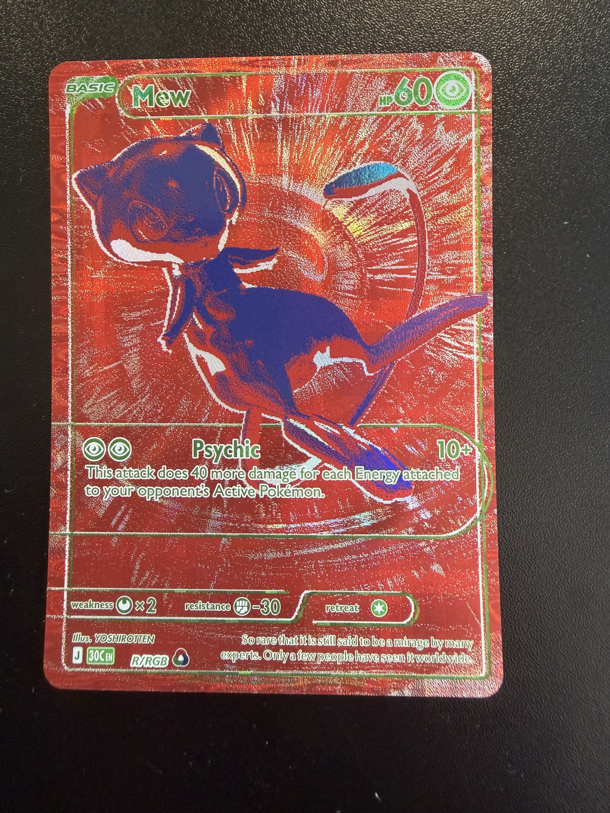 Pokemon 30th Celebration Mew R/RGB YOSHIROTTEN front — Illus. YOSHIROTTEN R/RGB